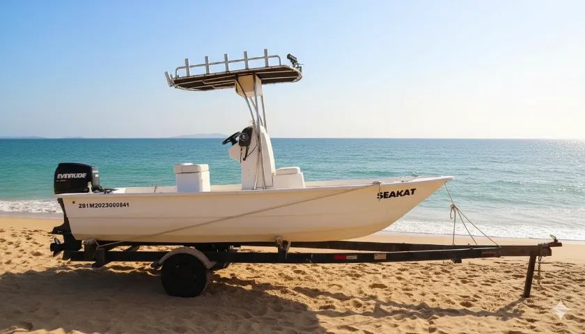 Catamarã em detalhe